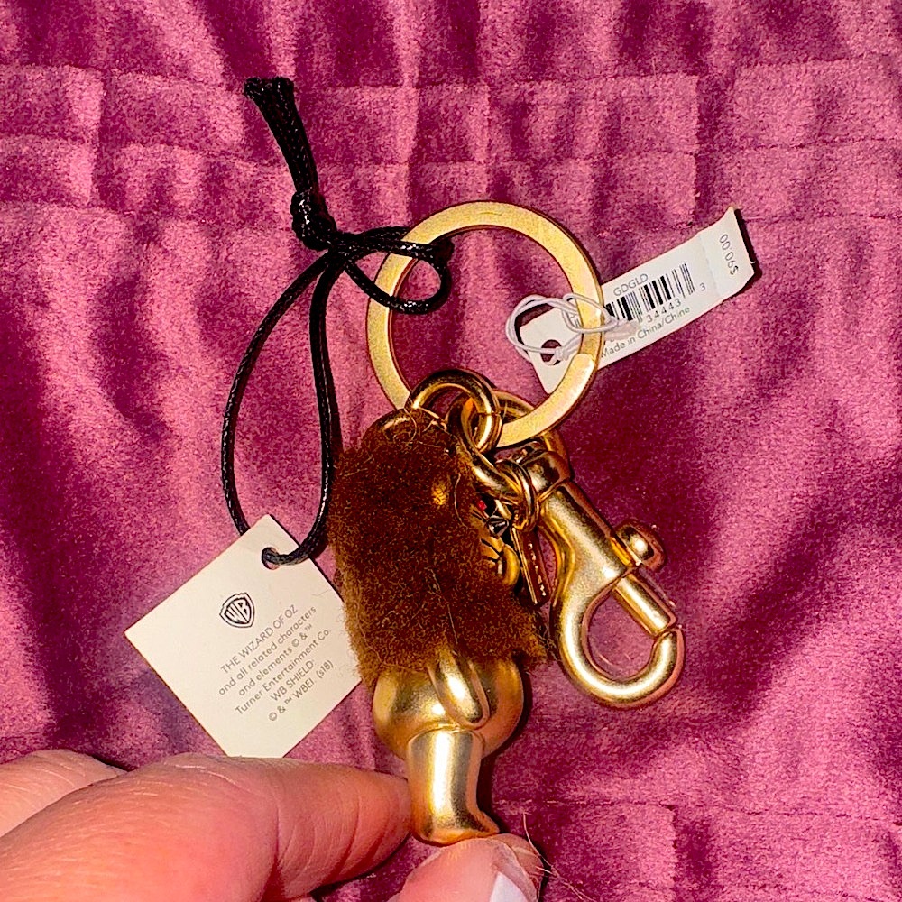 Coach Nwt 2018 Retired Coach Wizard of Oz Bear Keychain Charm the cowardly lion. - Picture 9 of 13
